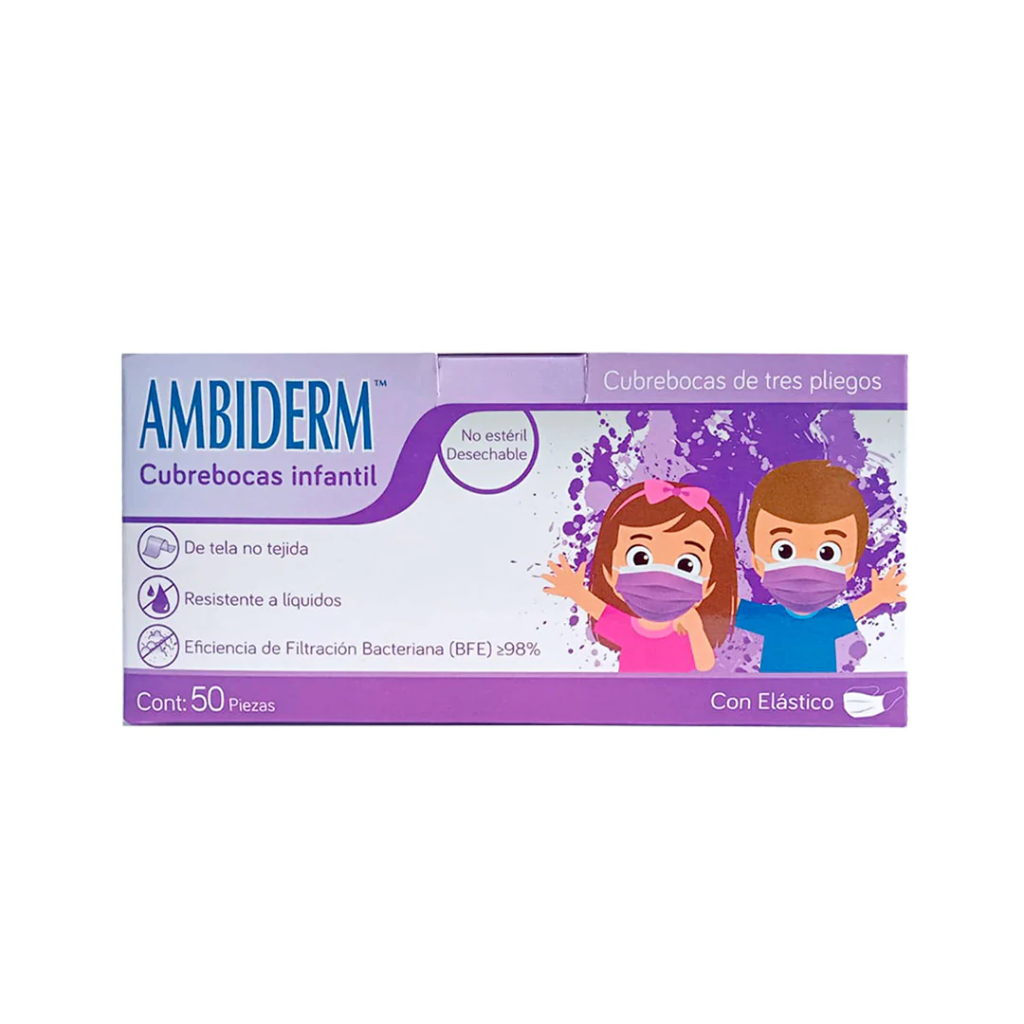CUBREBOCAS VIOLETA "AMBIDERM INFANTIL"  