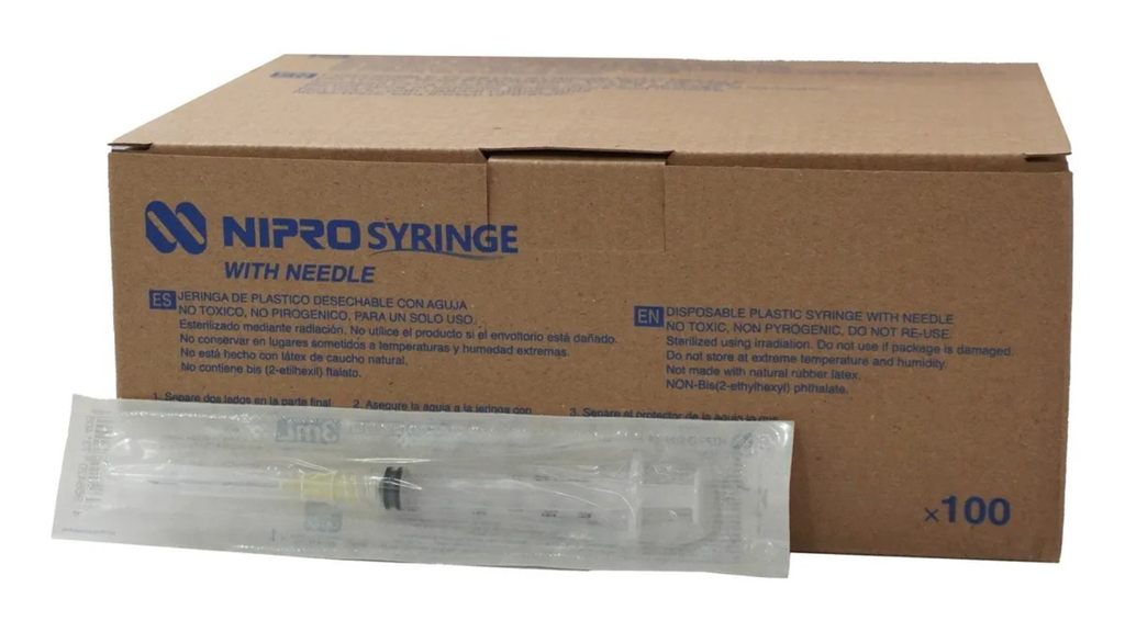 JERINGA 3ML LUER LOCK CON AGUJA 20Gx38mm 1 1/2 JD-03L2038 NIPRO