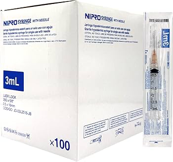 JERINGA 3ML LUER LOCK CON AGUJA 25Gx16mm 5/8 JD-03L2516 NIPRO