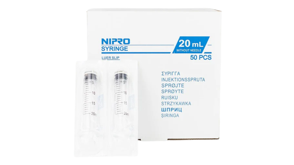 JERINGA 20ML LUER LOCK SIN AGUJA JD-05L2232 NIPRO