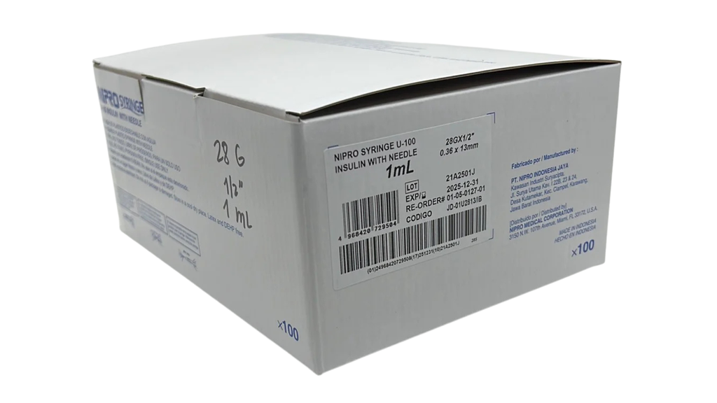 JERINGA 1.0ML PARA INSULINA 28Gx13mm JD-01U2813 NIPRO