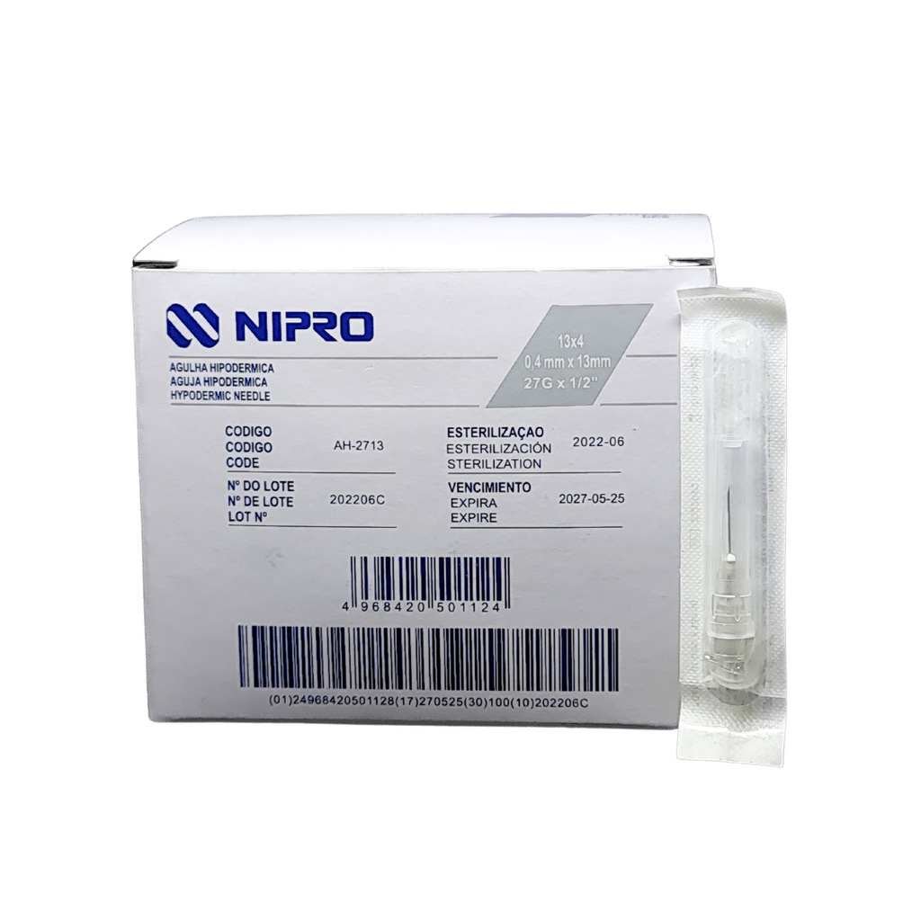 AGUJA HIPODERMICA 27Gx13mm 1/2 AH-2713-S NIPRO