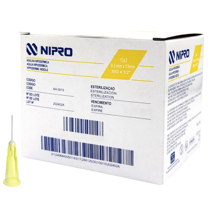 AGUJA HIPODERMICA 30Gx13mm 1/2 AH-3013-S NIPRO