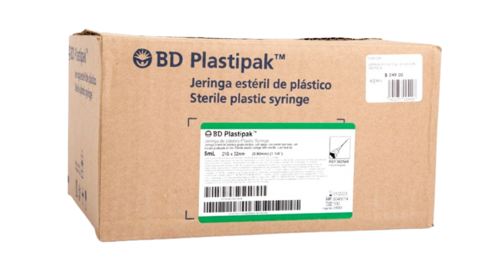 JERINGA 5ML LUER LOCK CON AGUJA 21Gx40mm 1 1/2 BD 990408