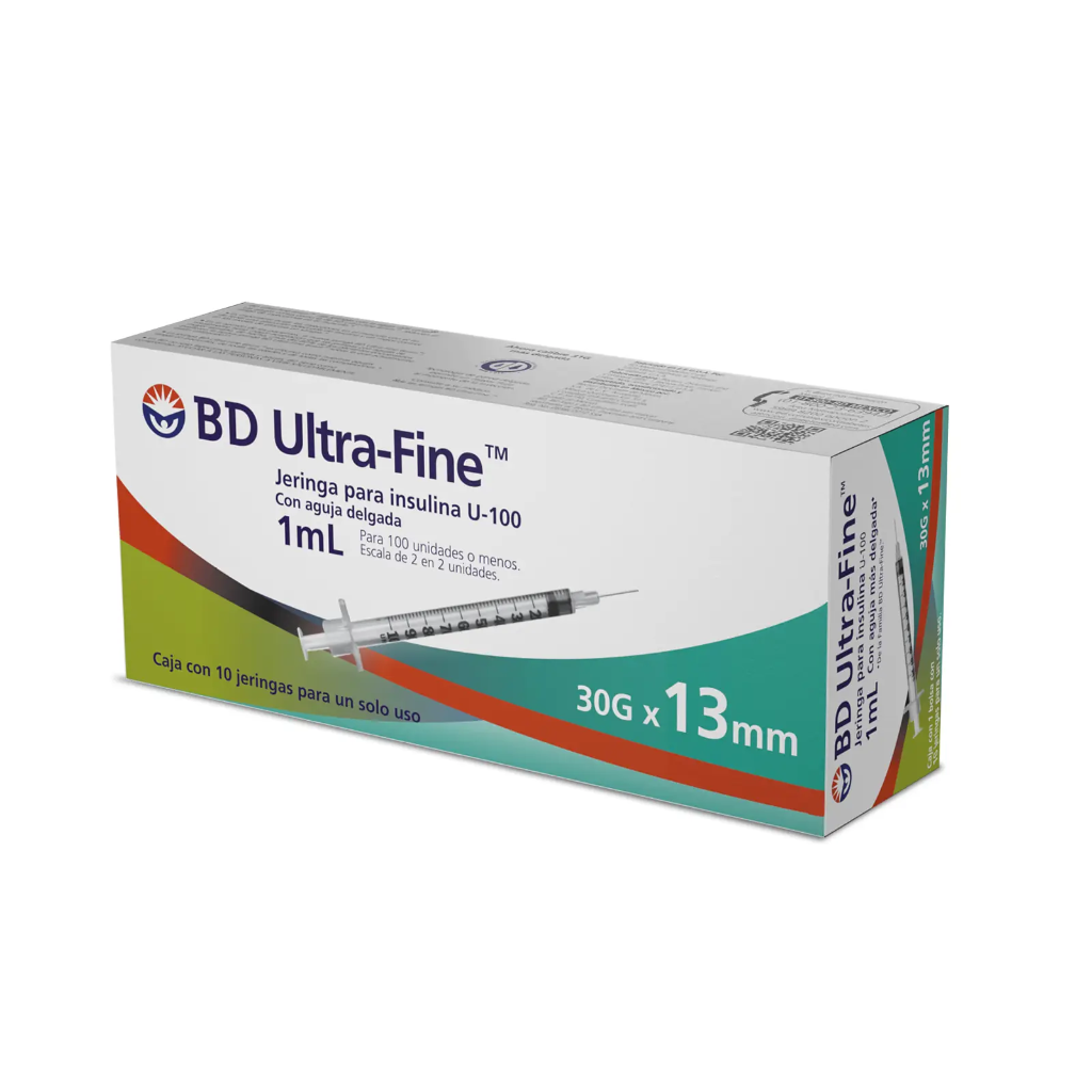 JERINGA 1ML PARA INSULINA ULTRA-FINE 30Gx13mm BD 326780