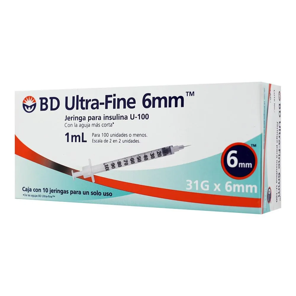 JERINGA 1ML PARA INSULINA ULTRA-FINE 31Gx6mm BD 324915