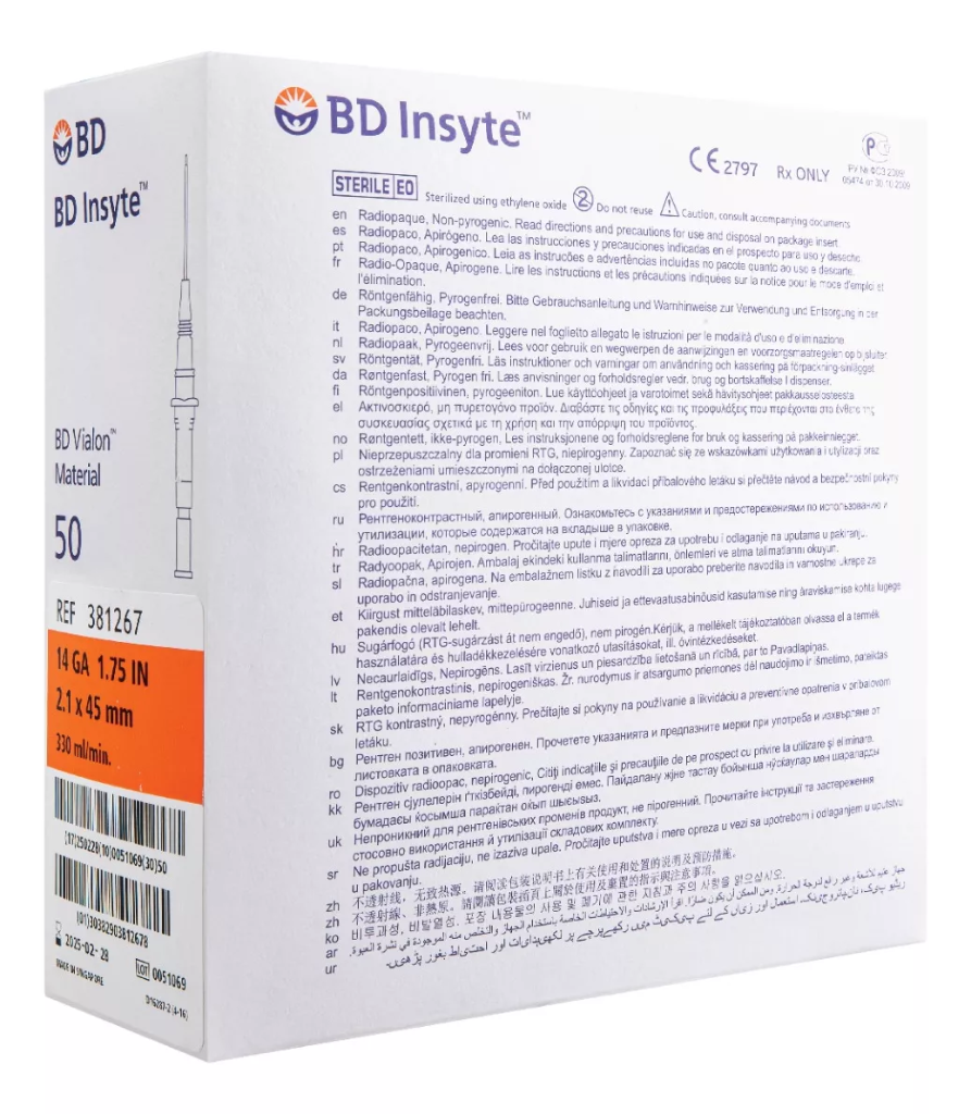 CATETER INSYTE CAL. 14 BD 381267