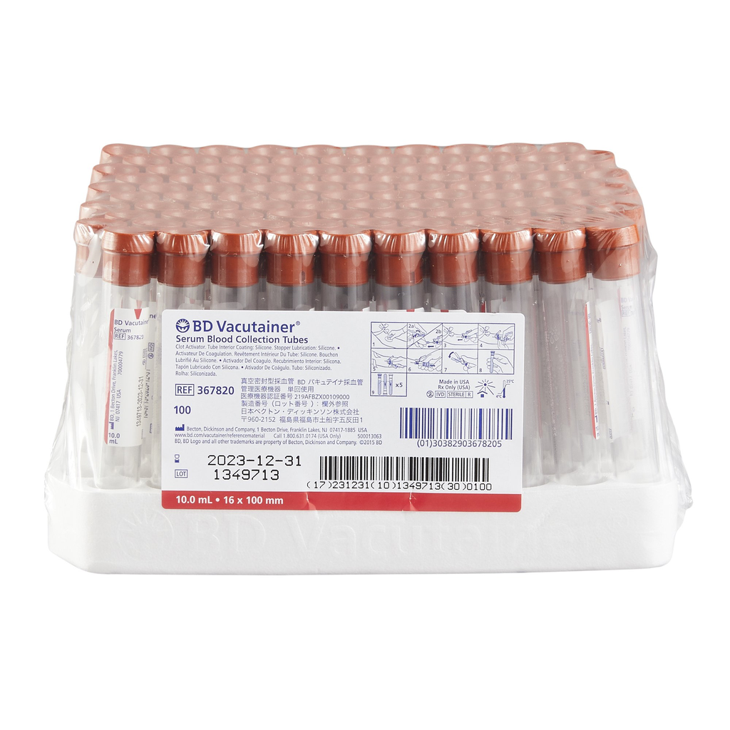 TUBO VACUTAINER ROJO 10ML BD 367820