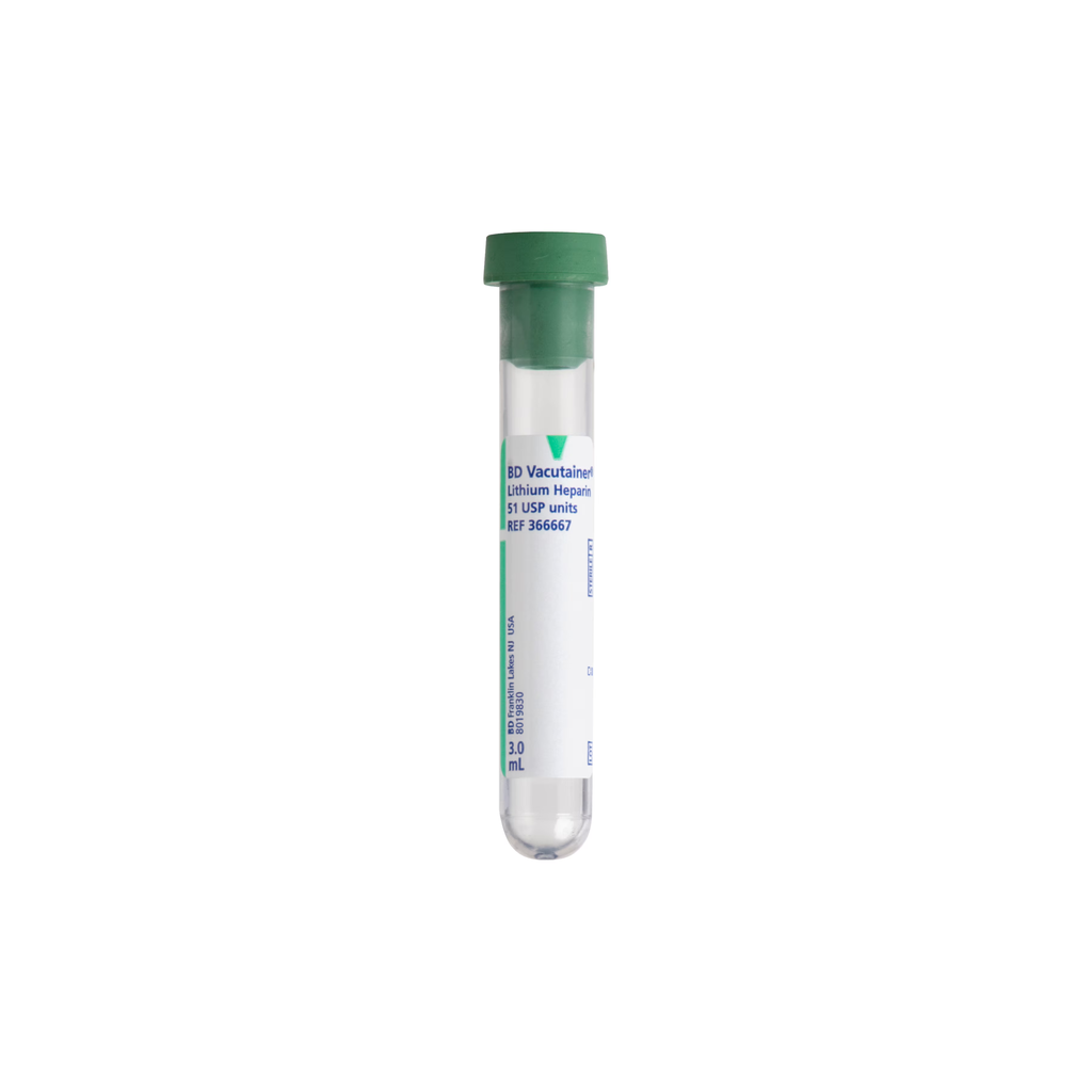 TUBO VACUTAINER VERDE H LITIO 3ML BD 366667