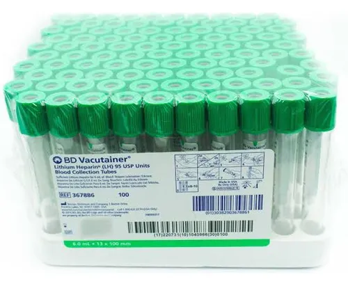 TUBO VACUTAINER VERDE H LITIO 6ML BD 367886
