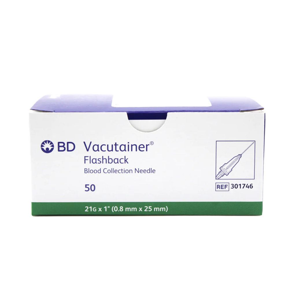 AGUJA FLASHBACK 21Gx25mm VERDE CON AREA DE VISUALIZACIÓN BD 301746