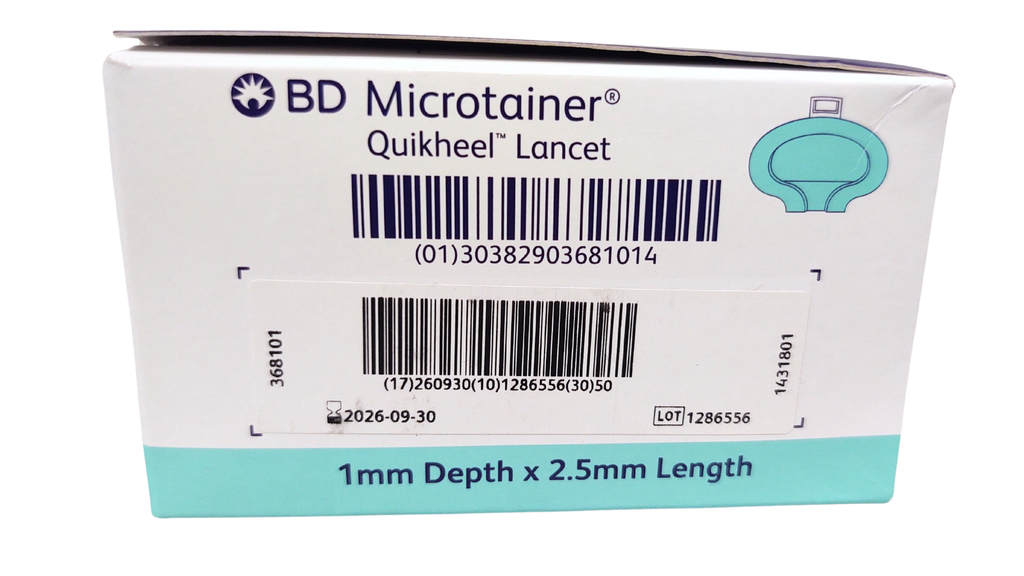 LANCETA QUIKHEEL FLUJO MEDIO 1mmx2.5mm "INFANTES" BD 368101