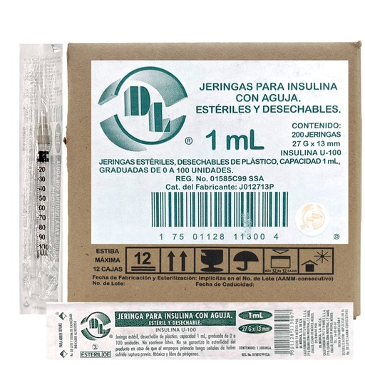 JERINGA 1ML TUBERCULINA CON AGUJA 27Gx13MM 1/2" DL J0127139