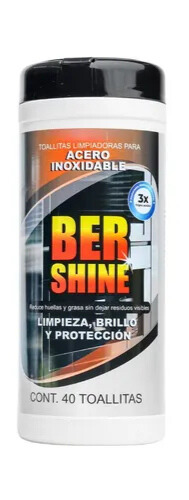 TOALLITAS HUMEDAS PARA ACERO INOX. BER SHINE 