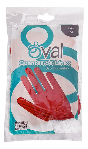 GUANTE SATINADO ROJO OVAL 