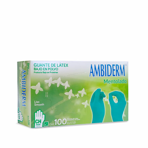 GUANTES DE LÁTEX "AMBIDERM MENTOLADO"