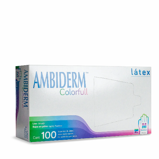 GUANTES DE LÁTEX "AMBIDERM COLORFULL"
