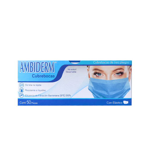 CUBREBOCAS AZUL "AMBIDERM ADULTO"