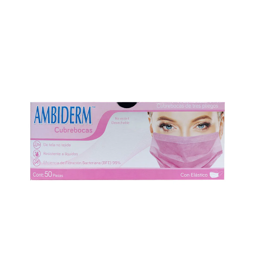 CUBREBOCAS ROSA "AMBIDERM ADULTO"  