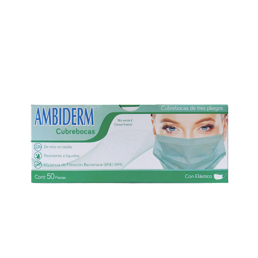 CUBREBOCAS VERDE "AMBIDERM ADULTO"  