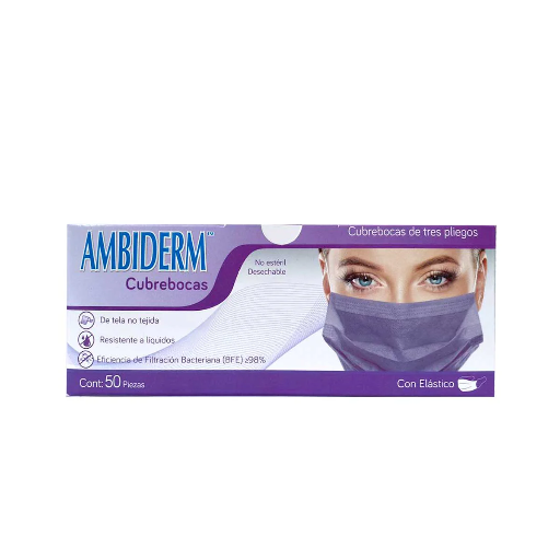 CUBREBOCAS MORADO "AMBIDERM ADULTO"   