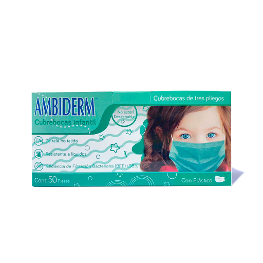 CUBREBOCAS VERDE "AMBIDERM INFANTIL"  
