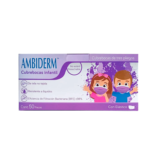 CUBREBOCAS VIOLETA "AMBIDERM INFANTIL"  