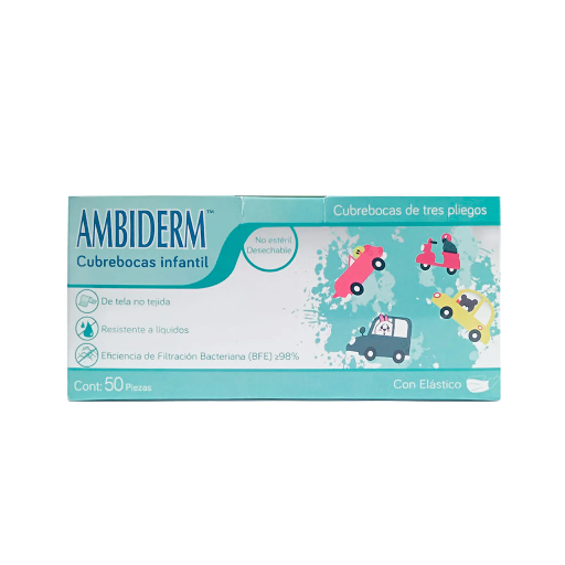 CUBREBOCAS CARRITOS "AMBIDERM INFANTIL"  