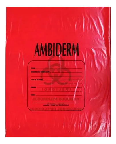 BOLSA PARA RESIDUOS ROJA "AMBIDERM"