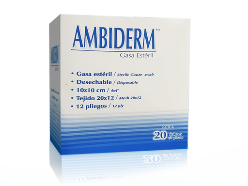 GASA ESTÉRIL 10x10cm "AMBIDERM" 