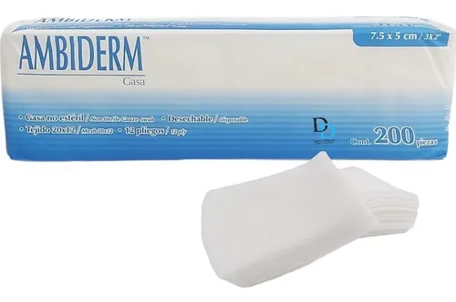 GASA 7.5x5cm NO ESTÉRIL "AMBIDERM" 