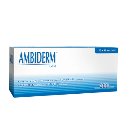 GASA 10x10cm NO ESTÉRIL "AMBIDERM"  