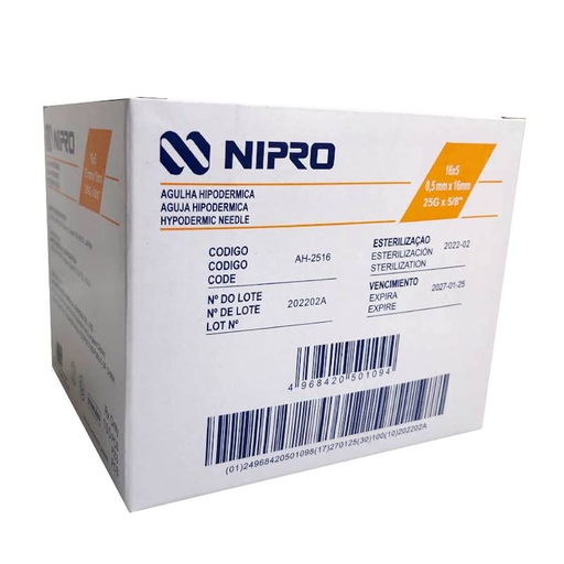 AGUJA 25 G NARANJA - NIPRO