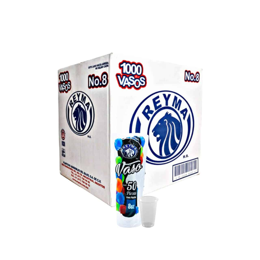 VASO PLASTICO REYMA #8 C/50 20*CAJA