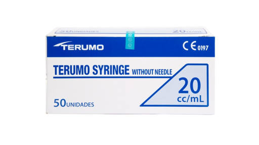 JERINGA 20ML SIN AGUJA TERUMO 6SS+20LM