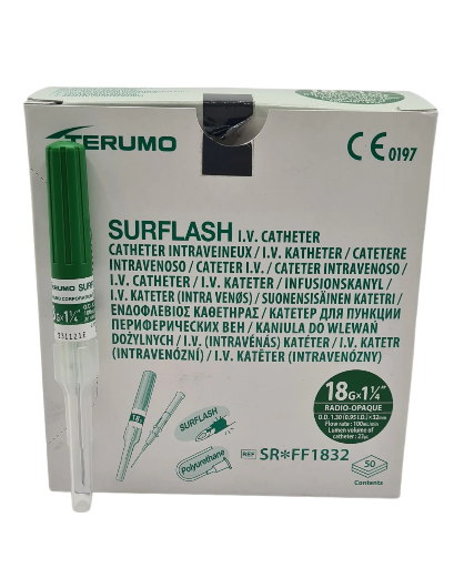 SURFLASH CATETER 18Gx1 1/4 TERUMO 1SR*FF1832