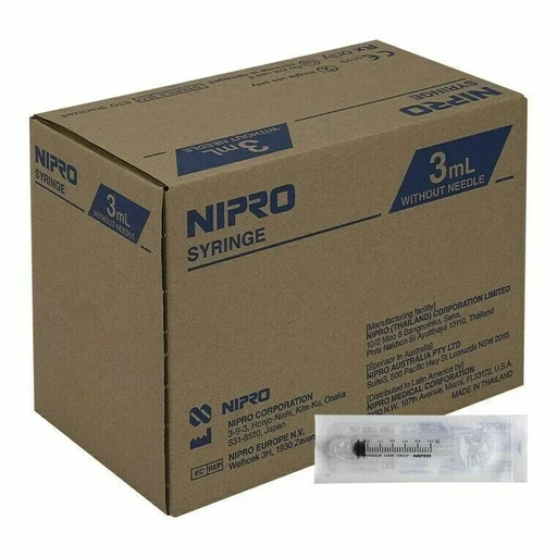 JERINGA 3ML LUER LOCK SIN AGUJA JD-03L NIPRO