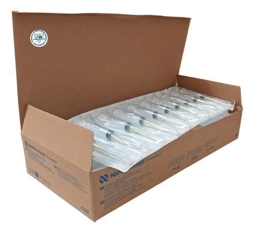 JERINGA 5ML LUER LOCK CON AGUJA 20Gx32mm 1 1/4 JD-05L2032 NIPRO