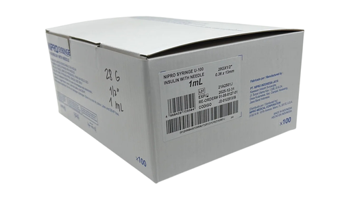 JERINGA 1.0ML PARA INSULINA 28Gx13mm JD-01U2813 NIPRO