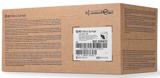 JERINGA 50ML LUER LOCK SIN AGUJA BD 309653