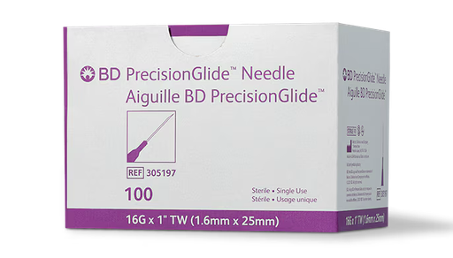 AGUJA HIPODERMICA 16Gx25mm 1 BD 305197