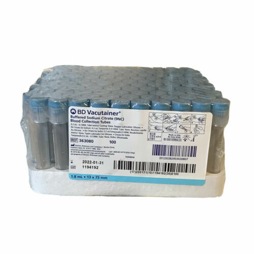 TUBO VACUTAINER AZUL 1.8ML BD 363080