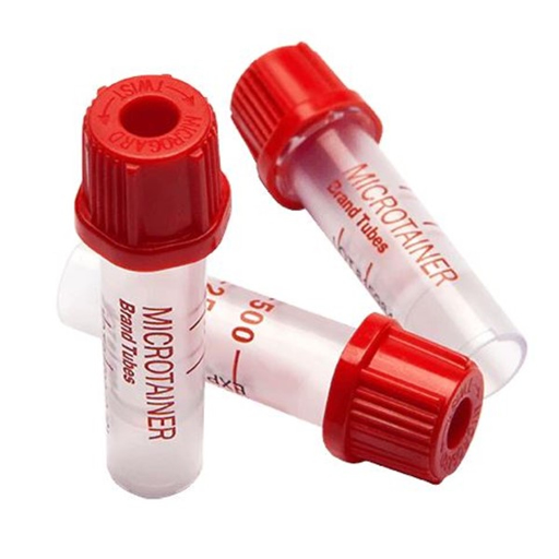 TUBO MICROTAINER CAPILA ROJO SIN ANTICOAGULANTE 0.5ML SILICON BD 365963-1