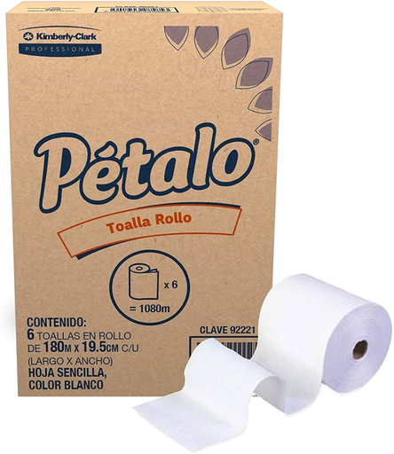 TOALLA EN ROLLO PETALO 180M