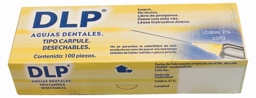 AGUJA DENTAL CAL. 27 CORTA DL AGD27CORTA-DLP