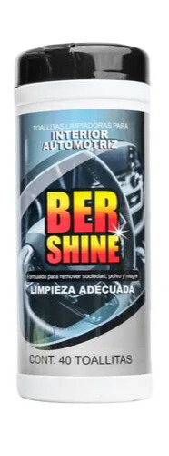 TOALLITAS HUMEDAS PARA INTERIOR AUTOMOTRIZ BER SHINE 