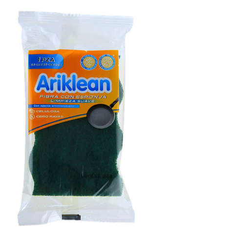 FIBRA CON ESPONJA LIMPIEZA SUAVE B44 ARIKLEAN